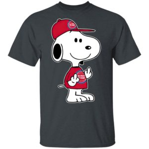 Snoopy Detroit Pistons NBA Double Middle Fingers Fck You Shirt