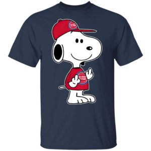 Snoopy Detroit Pistons NBA Double Middle Fingers Fck You Shirt