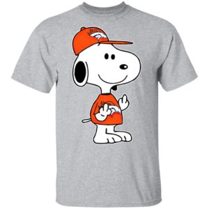 Snoopy Denver Broncos NFL Double Middle Fingers Fck You Shirt