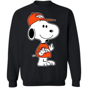 Snoopy Denver Broncos NFL Double Middle Fingers Fck You Shirt