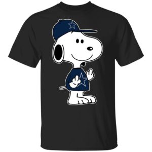 Snoopy Dallas Cowboys NFL Double Middle Fingers Fck You Shirt