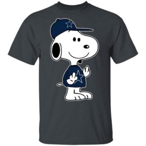 Snoopy Dallas Cowboys NFL Double Middle Fingers Fck You Shirt