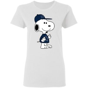 Snoopy Dallas Cowboys NFL Double Middle Fingers Fck You Shirt