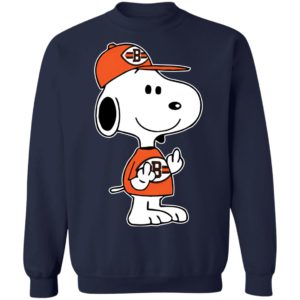 Snoopy Cleveland Browns NFL Double Middle Fingers Fck You Shirt