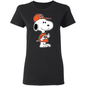 Snoopy Cleveland Browns NFL Double Middle Fingers Fck You Shirt