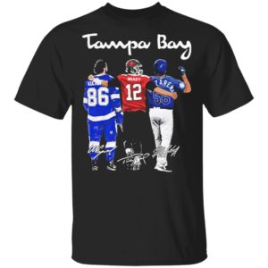 Tampa Bay Lightning Buccaneers Rays Nikita Kucherov Brady and Arozarena signatures shirt Tampa Bay Lightning Buccaneers Rays Nikita Kucherov Brady and Arozarena signatures shirt