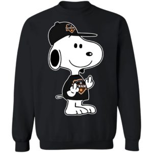 Snoopy Houston Dynamo MLS Double Middle Fingers Fck You Shirt
