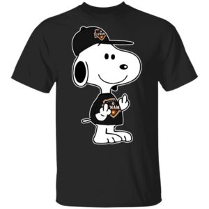 Snoopy Houston Dynamo MLS Double Middle Fingers Fck You Shirt