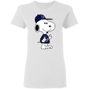 Snoopy Houston Texans NFL Double Middle Fingers Fck You Shirt