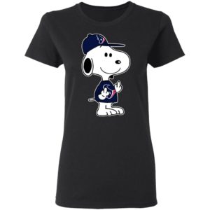 Snoopy Houston Texans NFL Double Middle Fingers Fck You Shirt