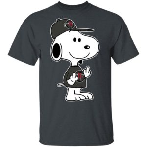 Snoopy Houston Rockets NBA Double Middle Fingers Fck You Shirt