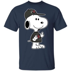 Snoopy Houston Rockets NBA Double Middle Fingers Fck You Shirt