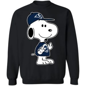 Snoopy Los Angeles Rams NFL Double Middle Fingers Fck You Shirt