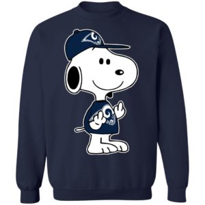 Snoopy Los Angeles Rams NFL Double Middle Fingers Fck You Shirt