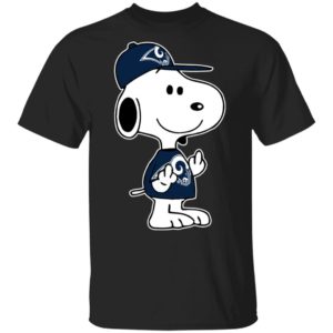 Snoopy Los Angeles Rams NFL Double Middle Fingers Fck You Shirt