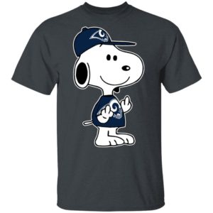 Snoopy Los Angeles Rams NFL Double Middle Fingers Fck You Shirt