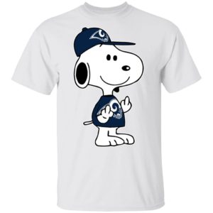 Snoopy Los Angeles Rams NFL Double Middle Fingers Fck You Shirt