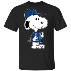 Snoopy Indianapolis Colts NFL Double Middle Fingers Fck You Shirt