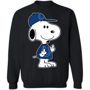 Snoopy Indianapolis Colts NFL Double Middle Fingers Fck You Shirt