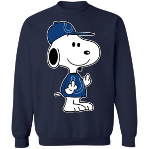 Snoopy Indianapolis Colts NFL Double Middle Fingers Fck You Shirt