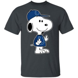 Snoopy Indianapolis Colts NFL Double Middle Fingers Fck You Shirt