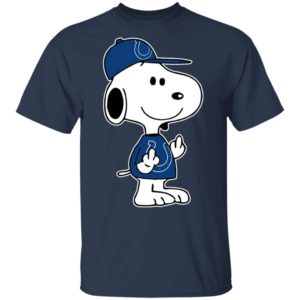 Snoopy Indianapolis Colts NFL Double Middle Fingers Fck You Shirt