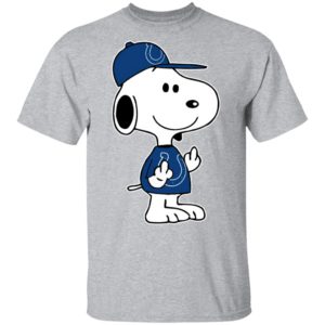 Snoopy Indianapolis Colts NFL Double Middle Fingers Fck You Shirt
