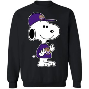 Snoopy LSU Tigers NCAA Double Middle Fingers Fck You Shirt