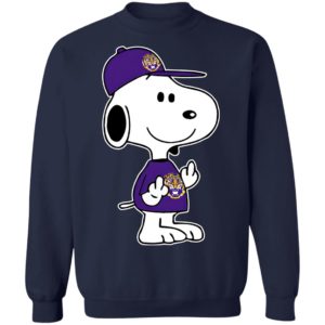 Snoopy LSU Tigers NCAA Double Middle Fingers Fck You Shirt