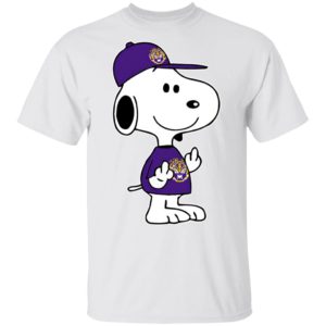 Snoopy LSU Tigers NCAA Double Middle Fingers Fck You Shirt