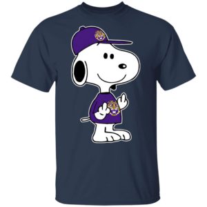 Snoopy LSU Tigers NCAA Double Middle Fingers Fck You Shirt