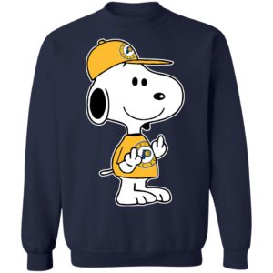 Snoopy Indiana Pacers NBA Double Middle Fingers Fck You Shirt