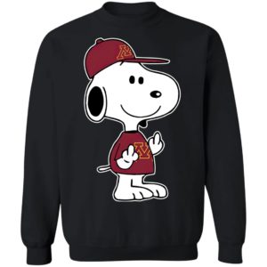 Snoopy Minnesota Golden Gophers NCAA Double Middle Fingers Fck You Shirt