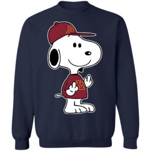Snoopy Minnesota Golden Gophers NCAA Double Middle Fingers Fck You Shirt