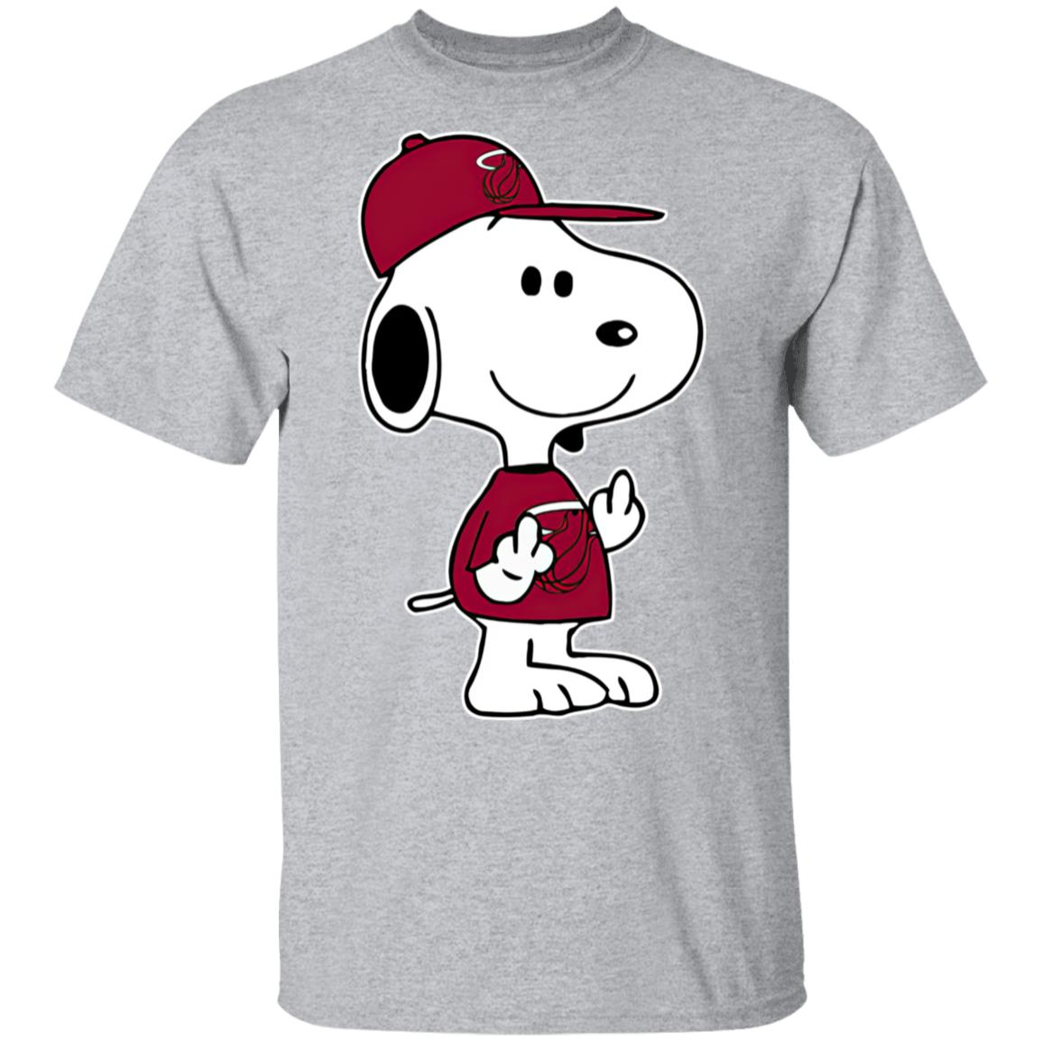 Snoopy Miami Heat NBA Double Middle Fingers Fck You Shirt Snoopy Miami Heat NBA Double Middle Fingers Fck You Shirt