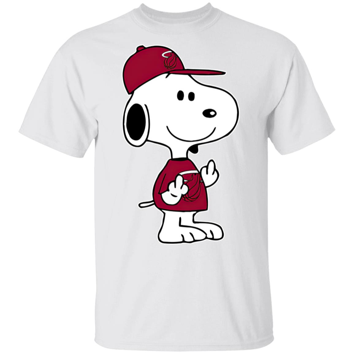Snoopy Miami Heat NBA Double Middle Fingers Fck You Shirt Snoopy Miami Heat NBA Double Middle Fingers Fck You Shirt