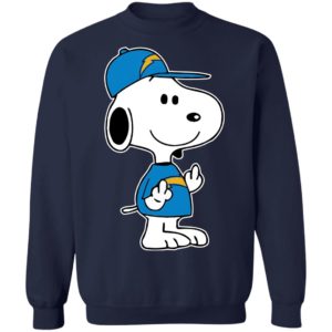 Snoopy Los Angeles Chargers NFL Double Middle Fingers Fck You Shirt