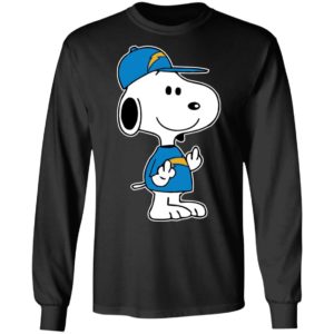Snoopy Los Angeles Chargers NFL Double Middle Fingers Fck You Shirt