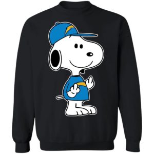 Snoopy Los Angeles Chargers NFL Double Middle Fingers Fck You Shirt