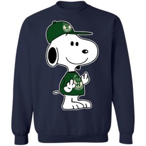 Snoopy Milwaukee Bucks NBA Double Middle Fingers Fck You Shirt
