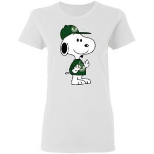 Snoopy Milwaukee Bucks NBA Double Middle Fingers Fck You Shirt