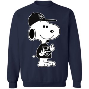 Snoopy Los Angeles Kings NHL Double Middle Fingers Fck You Shirt
