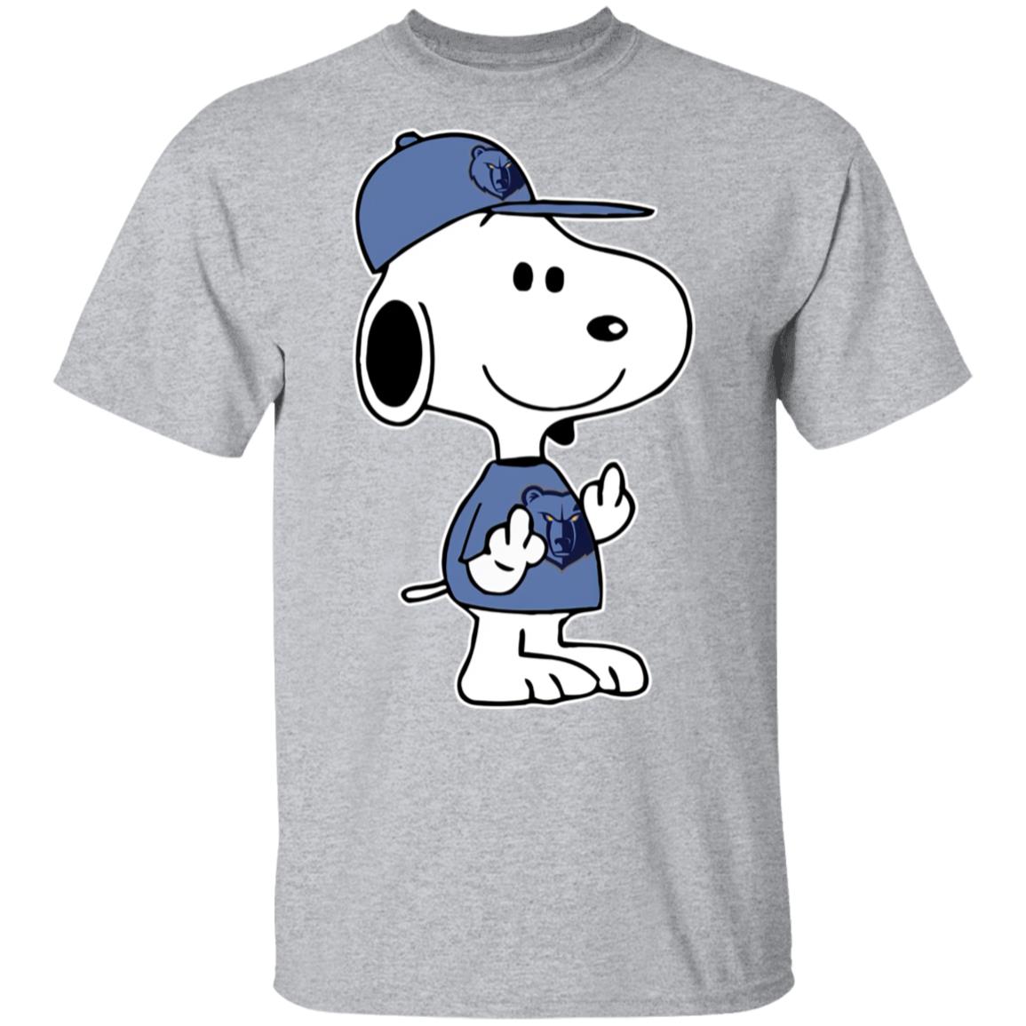 Snoopy Memphis Grizzlies NBA Double Middle Fingers Fck You Shirt Snoopy Memphis Grizzlies NBA Double Middle Fingers Fck You Shirt