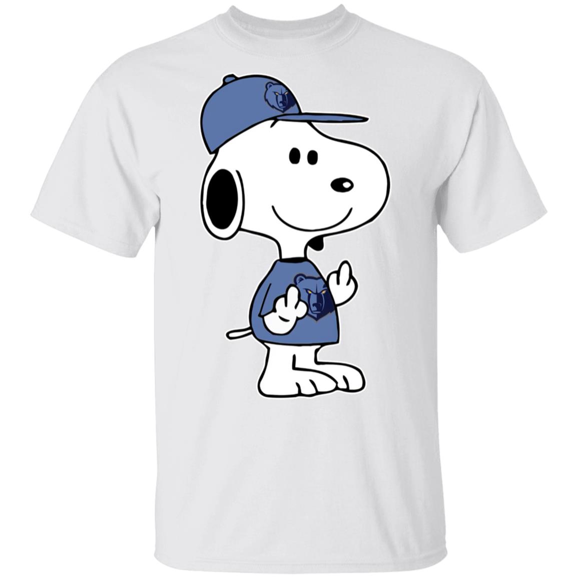 Snoopy Memphis Grizzlies NBA Double Middle Fingers Fck You Shirt Snoopy Memphis Grizzlies NBA Double Middle Fingers Fck You Shirt