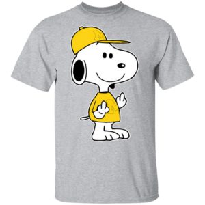 Snoopy Michigan Wolverines NCAA Double Middle Fingers Fck You Shirt