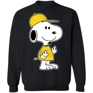 Snoopy Michigan Wolverines NCAA Double Middle Fingers Fck You Shirt