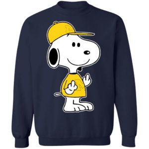 Snoopy Michigan Wolverines NCAA Double Middle Fingers Fck You Shirt