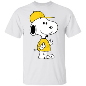Snoopy Michigan Wolverines NCAA Double Middle Fingers Fck You Shirt