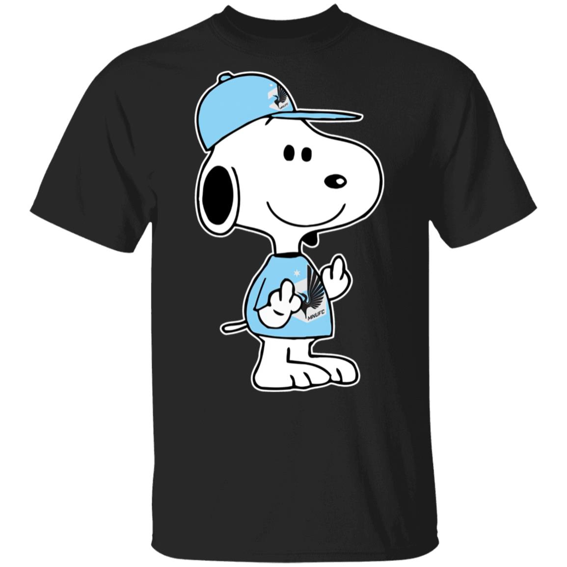 Snoopy Minnesota United FC MLS Double Middle Fingers Fck You Shirt