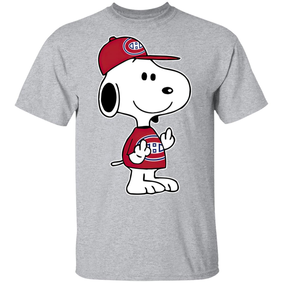 Snoopy Montreal Canadiens NHL Double Middle Fingers Fck You Shirt Snoopy Montreal Canadiens NHL Double Middle Fingers Fck You Shirt